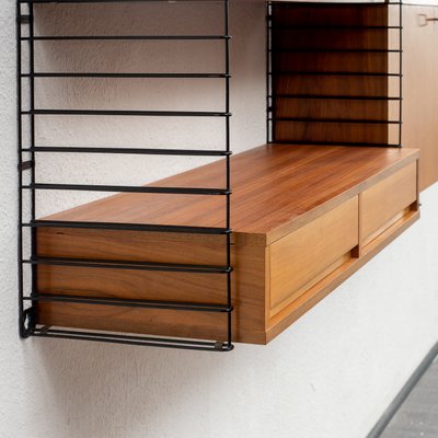 Vintage Walnut Veneer Wall Shelf 1960s For Sale At Pamono