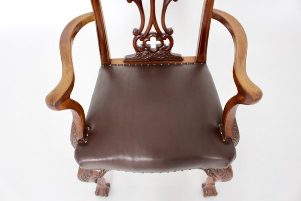 Walnut Chippendale Armchair 1920s For At Pamono Walnut Chippendale Armchair 1920s For, Chippendale Arm Chair