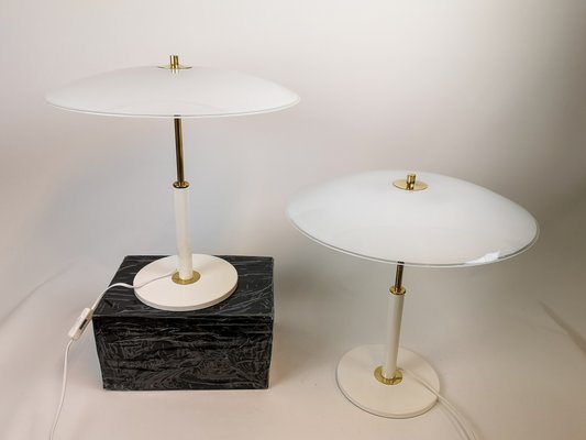 Vintage Art Deco Style Swedish Table, Vintage Table With Built In Lamp