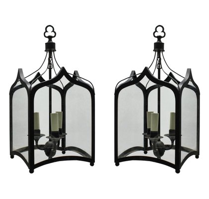 Gothic Style Iron Ceiling Lamps 1960s Set Of 2 Gothic Style Iron Ceiling Lamps 1960s Set Of 2