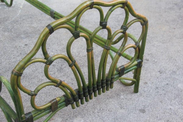 Vintage Italian Bamboo Bed Frame