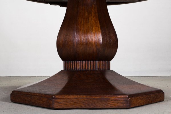 Round Antique Dining Table By Josef Seiler 1920s
