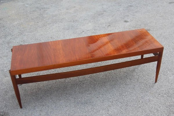 Vintage Rectangular Walnut Coffee Table