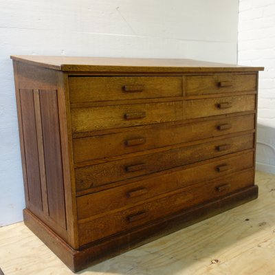 Antique Solid Oak Bank Of Drawers For Sale At Pamono