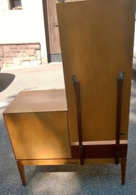 Vintage Teak Veneer Dresser With Mirror From Uniflex 1960s For