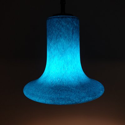 Blue Ceiling Lamp From Peill Putzler 1980s