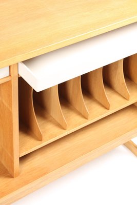 Low Vintage Blonde Oak Bookcase By Borge Mogensen For Karl