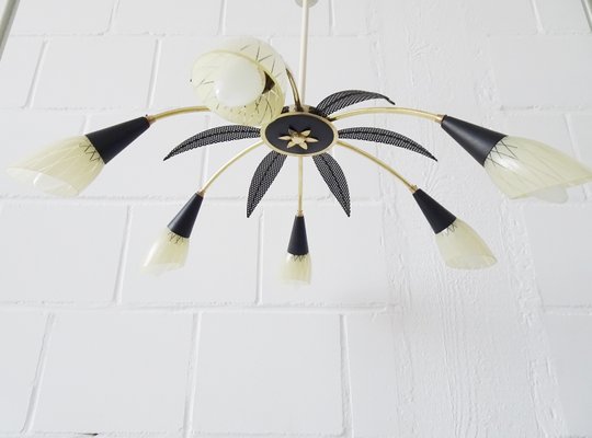 Brass Ceiling Lamp 1950s
