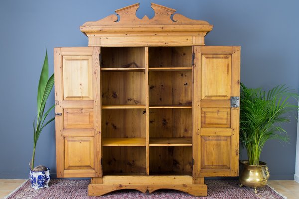 Antique Pine 2 Door Wardrobe For Sale At Pamono