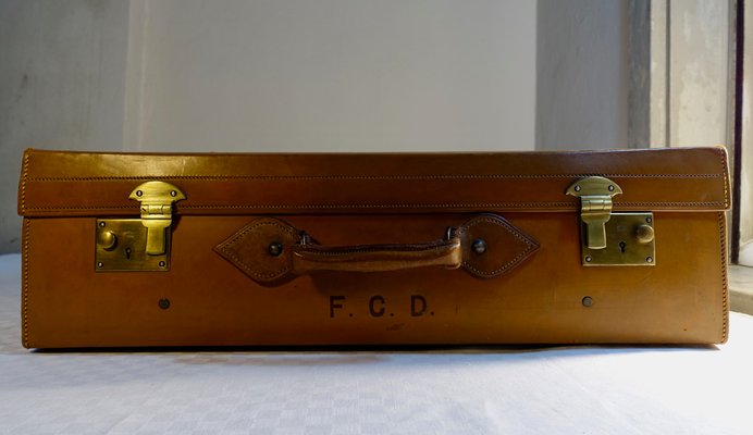 Natural 6/" Leather Trunk Handle small doll box chest steamer antique box vintage