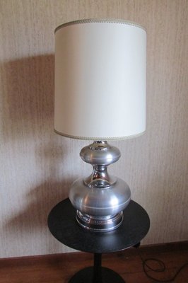 Stainless Steel Table Lamp 1970s, Aluminum Table Lamps