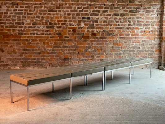 Mid Century 3 Sitzer Lederbank Von Florence Knoll Bassett Fur Knoll Inc Knoll International