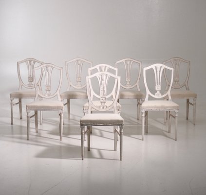 Antique Gustavian Dining Chairs Set Of 8 For Sale At Pamono