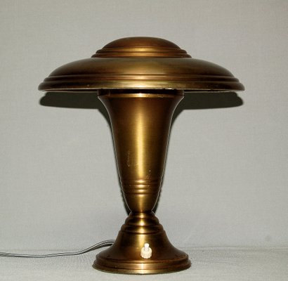 Lampe à poser globe vintage en verre dépoli art déco - circa 20 | Selency