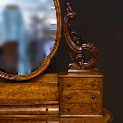 Antique Victorian Burr Walnut Dressing Table For Sale At Pamono