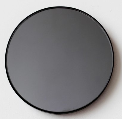 Black Tinted Orbis Round Mirror, Oversized Large Round Mirror