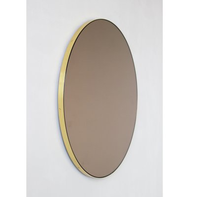 Extra Large Bronze Tinted Orbis Round, Large Circular Bronze Mirror
