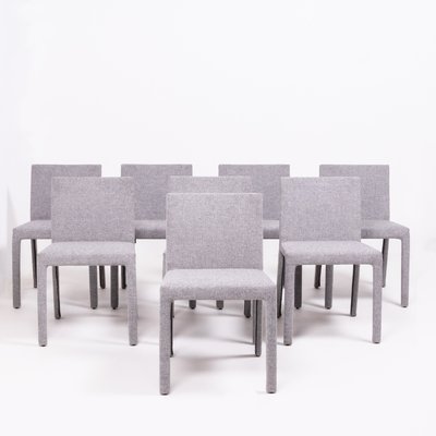 Grey Fabric Dining Chairs By Carlo, Grey Fabric Dining Chairs Set Of 4