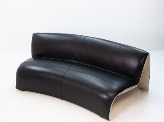 Curved Leather Sofa Model Rivoli From Steiner 1999 For Sale At Pamono