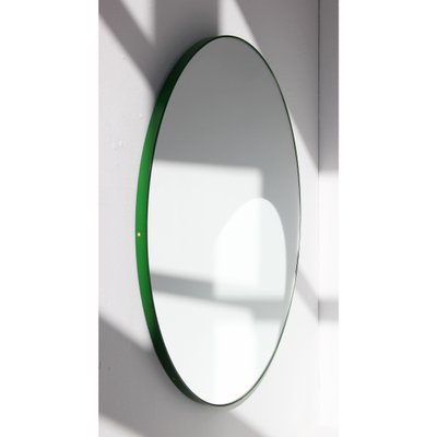 Extra Large Round Silver Orbis Mirror, How To Frame A Large Round Mirror
