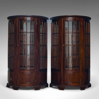 Vintage Mahogany Demi Lune Cabinets Set Of 2 For Sale At Pamono