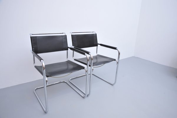 S34 Dining Chairs By Mart Stam Marcel Breuer For Thonet 1980s