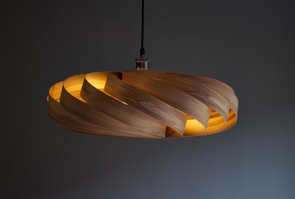 Large Walnut Andromeda Pendant Lamp by Manuel Döpper for Large Walnut Andromeda Pendant Lamp by Manuel Döpper for