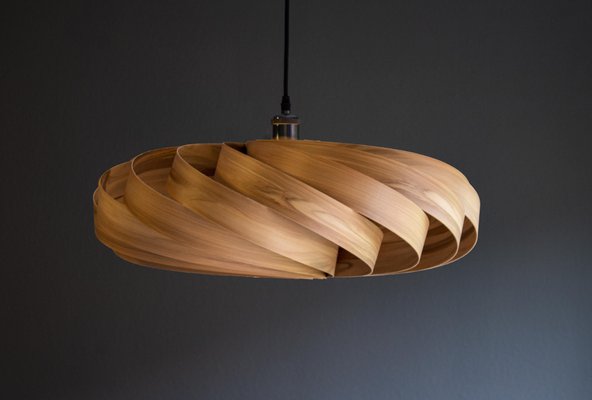 Large Walnut Andromeda Pendant Lamp by Manuel Döpper for Large Walnut Andromeda Pendant Lamp by Manuel Döpper for