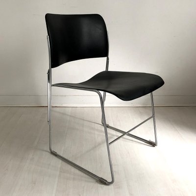 Black 40 4 Side Chair By David Rowland 1950s For Sale At Pamono