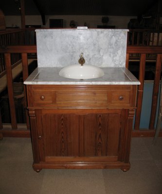 Marble Vanity Cabinet With Wash Basin, Vintage Vanity Unit Bathroom