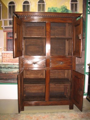 Small Antique Louis Xiii Oak And Cherry Wood Wardrobe For Sale At Pamono