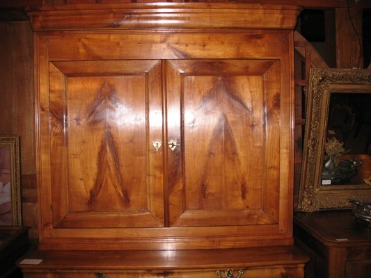 Antique Louis Philippe Style Cherry Wood Wardrobe For Sale At Pamono