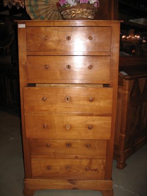 Antique Louis Philippe Style Cherry Chest of Drawers for sale at Pamono