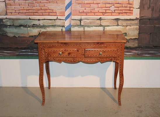 Antique Cedar Marquetry Console Table For Sale At Pamono