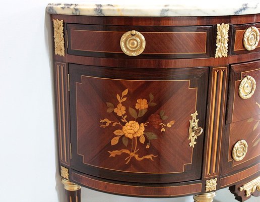 Antique Louis Xvi Style Mahogany Veneer And Rosewood Dresser For