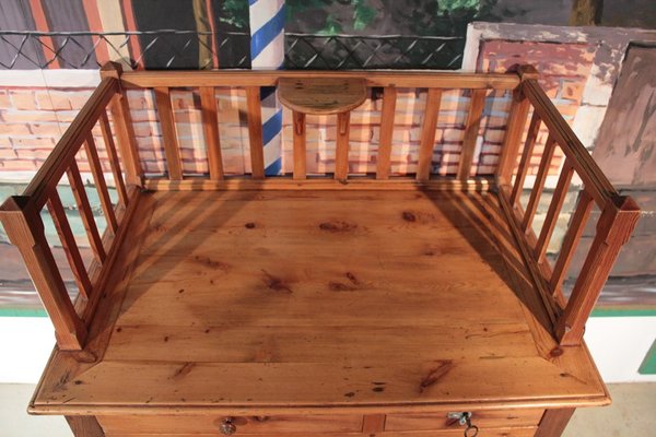 oak baby changing table