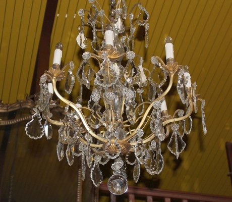 Lustre Gaetano Sciolari à 8 branches en laiton et verre, | €1,395