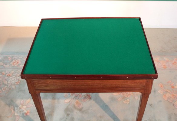 Table à jeu en bois en placage d'acajou à plateau amovib…