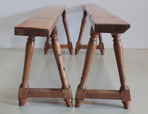 Antique Cherry Benches Set Of 2 For Sale At Pamono