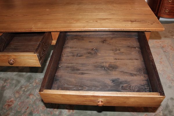 Ancienne table d'atelier en frêne Début XXème - Marchand d'Oublis