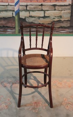 Vintage Beech and Cane Childrens Chair for sale at Pamono