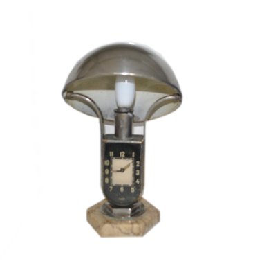 Hungarian Clock Table Lamp From Mofem, Table Lamp With Clock
