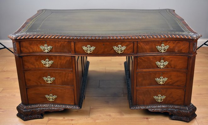 Antique Mahogany Partners Desk From S H Jewell For Sale At Pamono