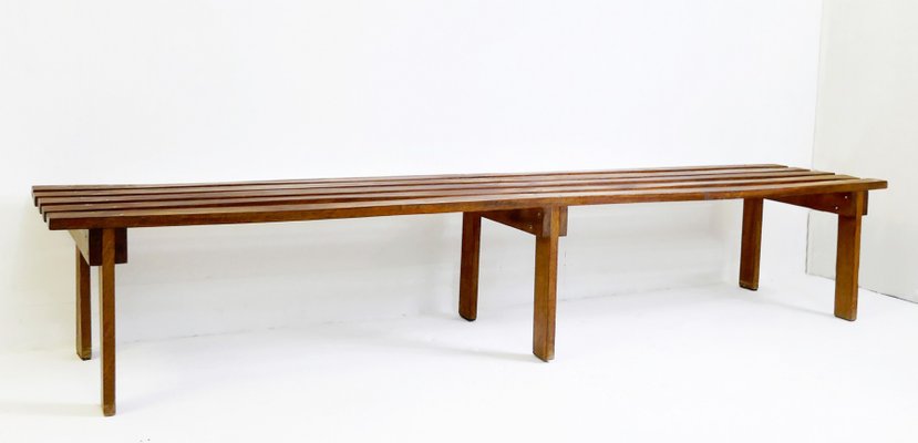 Vintage Italian Slatted Bench For Sale At Pamono