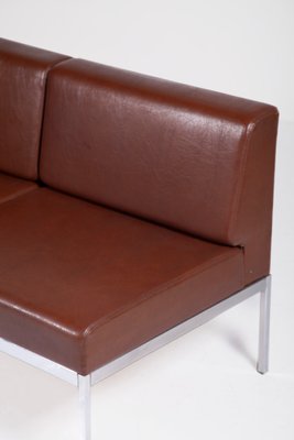 Chrome And Leatherette Sofa By Kho Liang Ie For Artifort 1950s Leatherette Sofa By Kho Liang Ie