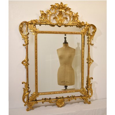 Antique Gold Leaf Framed Mirror For At Pamono Antique Gold Leaf Framed Mirror For