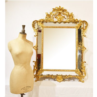 Antique Gold Leaf Framed Mirror For At Pamono Antique Gold Leaf Framed Mirror For