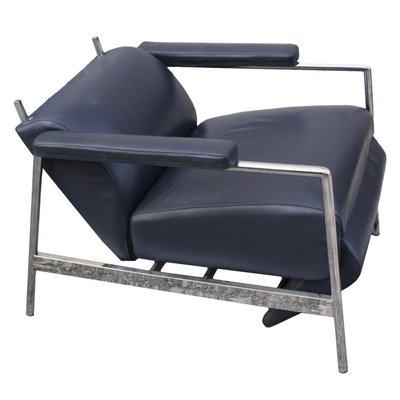 Blue Leather Lounge Chair From, Blue Leather Chairs