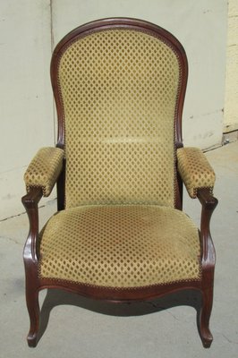 Vintage Louis Philippe Style Walnut Lounge Chair 1930s For Vintage Louis Philippe Style Walnut