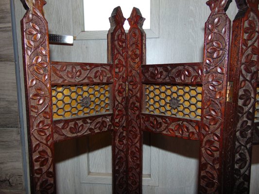 Vintage Carved Wooden Screen 1950s For Sale At Pamono